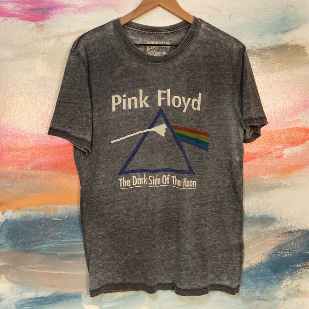 🔥EC🔥Lucky Brand Dark Side of The Moon Pink Floyd Colab Cotton Blend T-shirt.